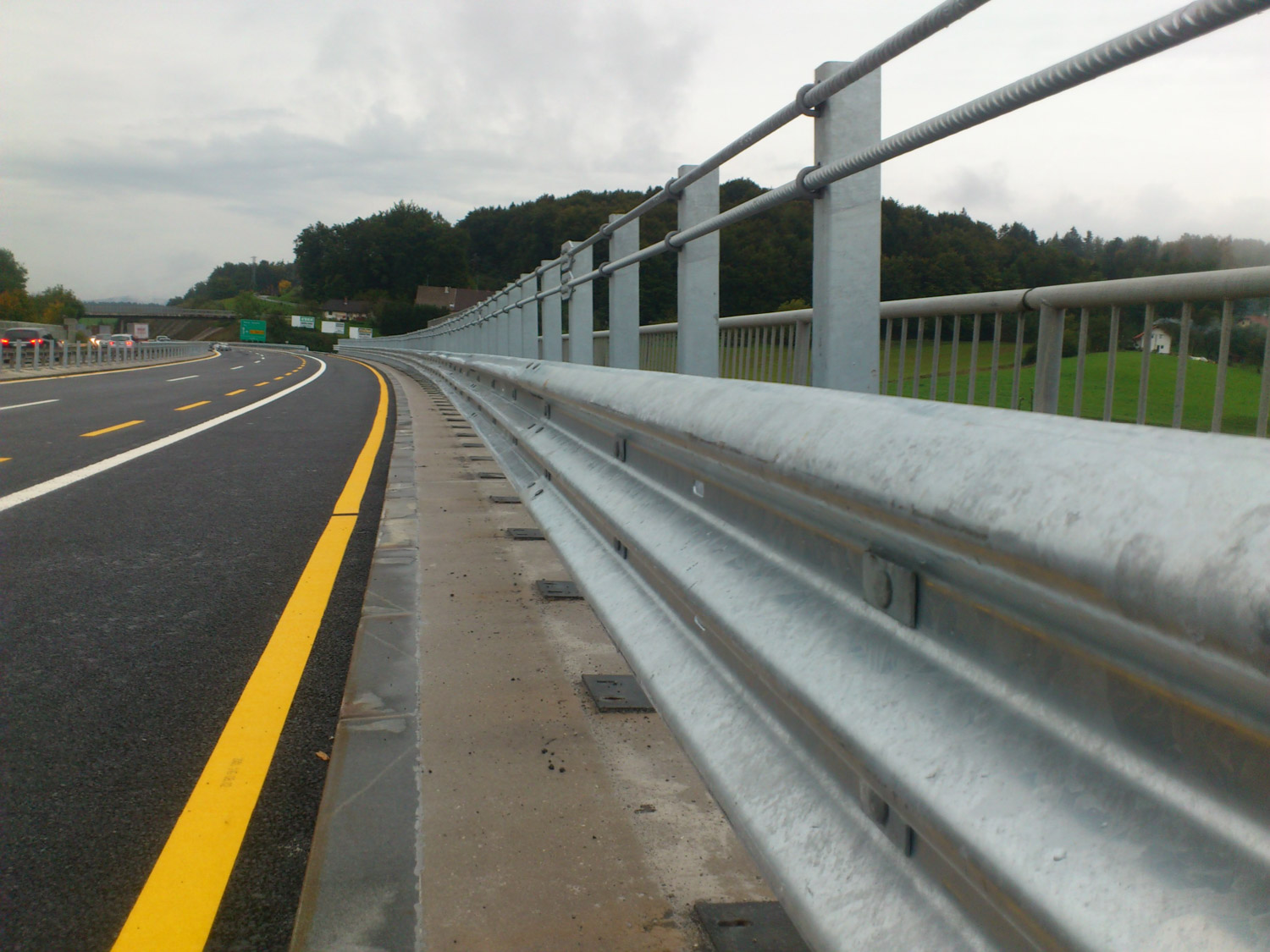 Safety barriers on structure